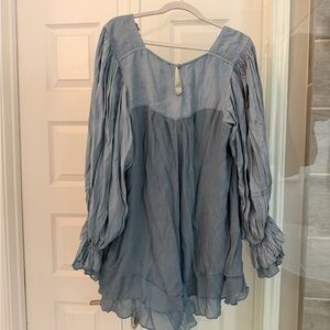 Free People Light Blue Flowy Romper